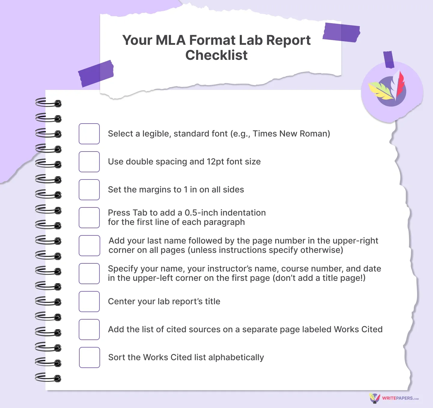 Your MLA Format Lab Report Checklist.webp